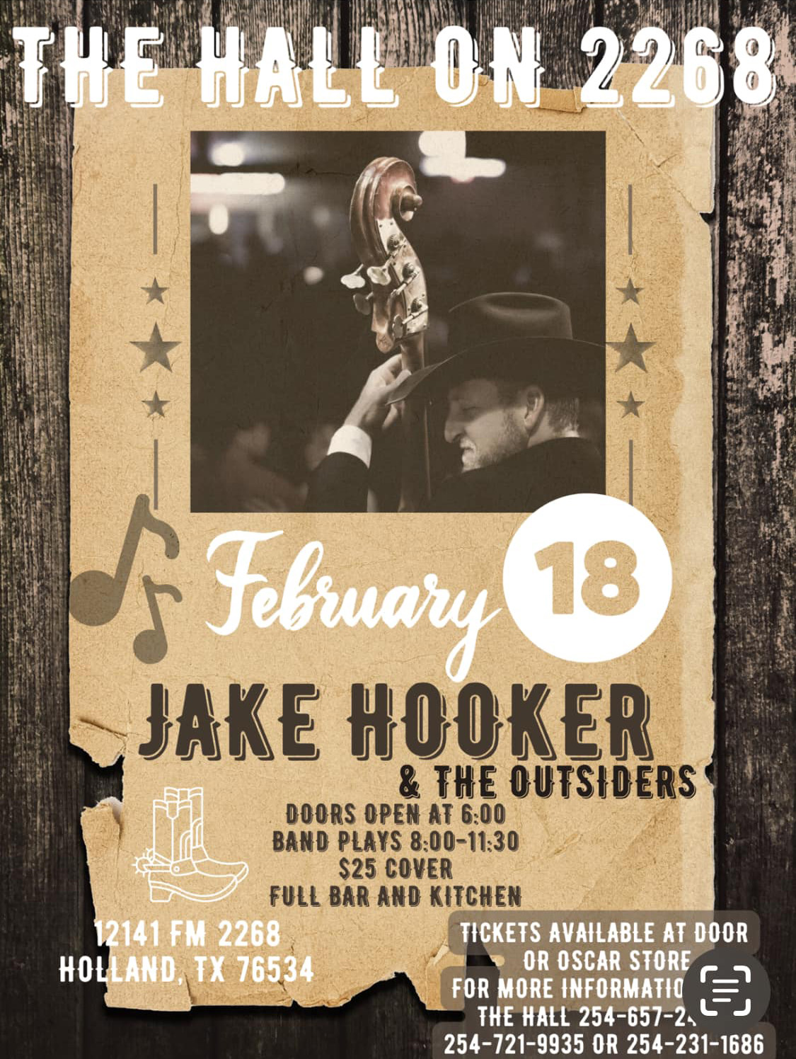 Jake Hooker & The Outsiders - Upcoming Shows